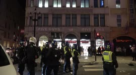 Fireworks directed at London police following England's Euro 2020 win over Denmark