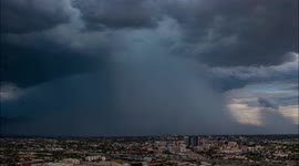 Storm chaser captures moment immense downburst dumps rain onto Arizona, US
