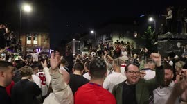 Carnage on streets of Manchester after England semi-final victory
