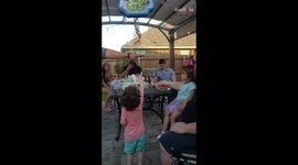 'Little Girl Tries to Break the Piñata *The Piñata Fights Back*'