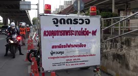 Check points set up around Bangkok to contain Covid-19 cases
