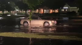 Drivers stranded in flooded roads after heavy rain batters Indiana