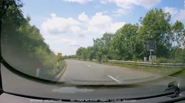 Cyclist caught on dashcam riding their bicycle on the M5 motorway