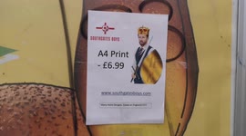 Posters Up In Islington Celebrating England At The Euros