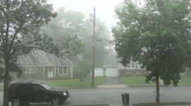 Severe Weather Heavy Strong Storms Impact New Jersey from Tropical Storm Elsa in Paramus, NJ on July 8, 2021