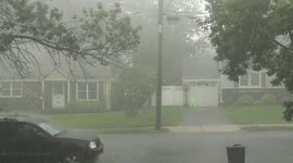 Severe Weather Heavy Strong Storms Impact New Jersey from Tropical Storm Elsa in Paramus, NJ on July 8, 2021