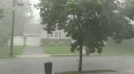 Severe Weather Heavy Strong Storms Impact New Jersey from Tropical Storm Elsa in Paramus, NJ on July 8, 2021