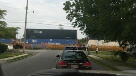 Freight train traveling through Hagerstown Maryland