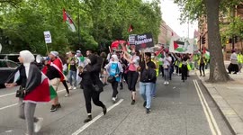 Student Protest For Palestine marches through London