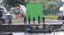 Filming of scene for Season 2 of Sky TV's Gangs of London  in East London