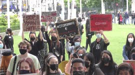 Asian youth 'Protest for Protection' against racism and hate, London, UK