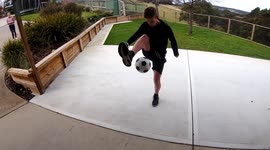 SOCCER FREESTYLE! Spin videography rig!