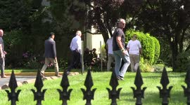 Joe Biden leaves St Joseph's on the Brandywine church in Wilmington, after attending mass