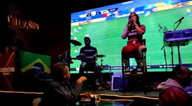 Fans watch Brazil vs Argentina match in bars of Sao Paulo, Brazil
