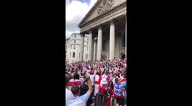 Trafalgar Square packed with England fans ahead of Euro 2020 final