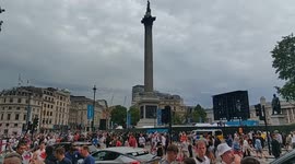 England fans take over Trafalgar Square