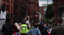 England fans in Manchester norther quarter ahead of tonight’s euro 2020 final