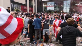 England Fans Smash Up Two Bikes Near Wembley Stadium