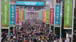 England Fans Arrive At The England Vs Italy Match
