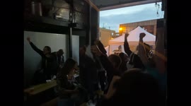 Celebrations at Italian craft brewery in London as Italy equalises