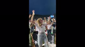 Italians in Paris rejoice as Italy equalises against England and sing 'Po, Po, Po Seven Nation Army' song