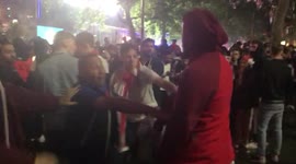 Punch-up in Leicester Square as fans await outcome of penalty shootout in Euro 2020 final