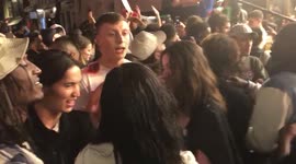 Italians celebrate outside Bar Italia in central London after Euro 2020 win