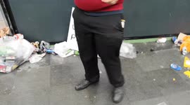 One Wanted Ticket Sign In Wembley As People Nearby Party