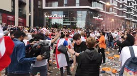 Football Fans Smash Up A Bike Outside Of Wembley Stadium