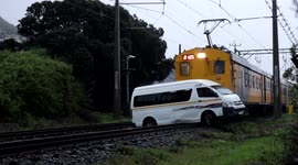 Train collides with taxi near level crossing in Muizenberg Cape Town