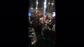 England fans chanting and England scoring a penalty that lights up the room!