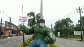 DC and Marvel Comics super heroes get face masks in Thailand