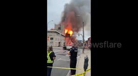 Landmark building collapses due to large fire In St. Catharines, Ontario