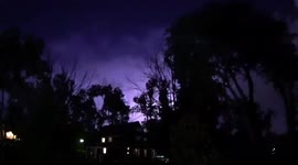 Lightning illuminates Baltimore sky as storm strikes Maryland