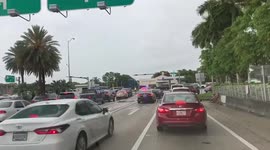 Supporters of the Cuban protests shut down Palmetto Expressway in Miami
