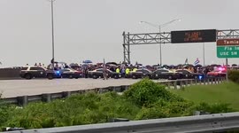 US: Supporters Of Cuban Protest Shut Down Palmetto Expressway Miami 3