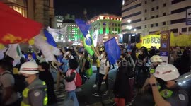 Virus outbreak protest in São Paulo, Brazil