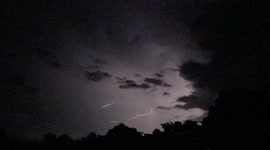 Night Time Slow Motion Lightning Strike captured at 240FPS - Lightning Crawler