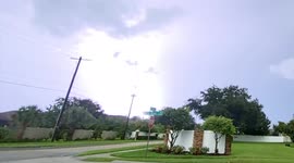 Big Lightning Strike - 240FPS - A massive bolt strikes and returns back to the skies