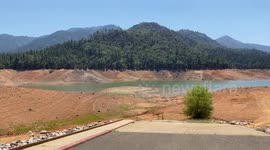 Californian 'megadrought' causes alarmingly low water levels in Shasta Lake
