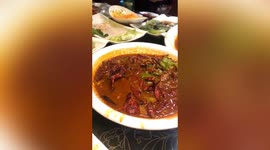 Crayfish 'comes back to life' and starts moving around diner's dish in China