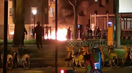 Chaos in Paris as youths attack police with fireworks forcing them to retreat
