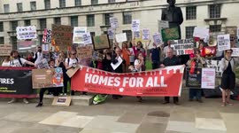 “Boris Johnson, we’ll be back!”: housing coalition, including Grenfell supporters, rally outside Downing Street today, demanding prime ministers addresses fire safety
