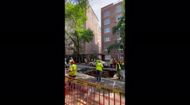 US: Wide Sinkhole Opens Up In Upper East Side NYC
