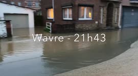 Belgium Flooding: Water level dangerously and quickly rising in Wavre, Belgium.