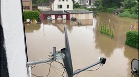 Flooding turned streets into raging torrents in Weisweiler, Germany