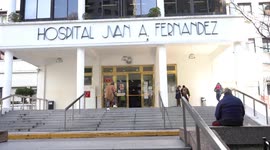 Scene outside the Fernández Hospital in Buenos Aires as Argentina approaches 100,000 Covid deaths
