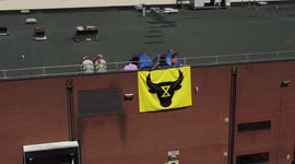 Dozens of animal activists blockade McDonald's factory in Scunthorpe, UK