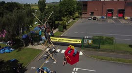 Dozens of animal activists blockade McDonald's factory in Scunthorpe, UK