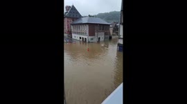 Liege, Belgium drowning under muddy floodwaters as evacuation order declared